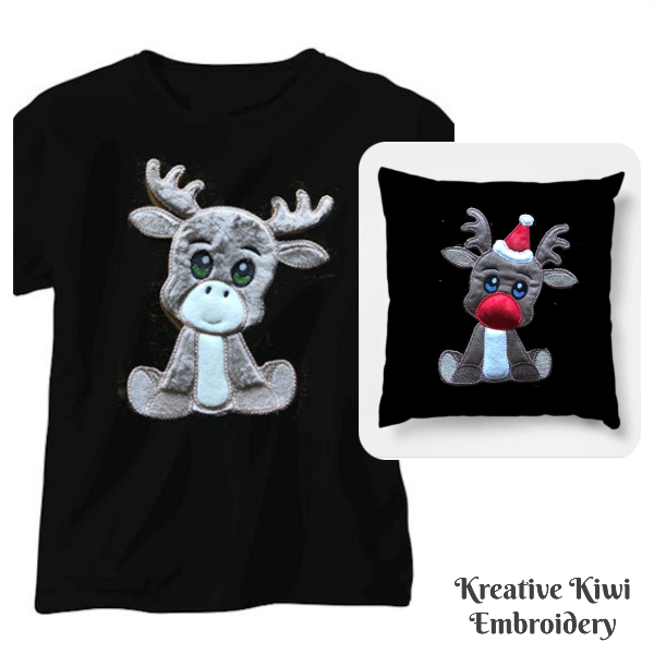 Large Applique Reindeer by Kreative Kiwi