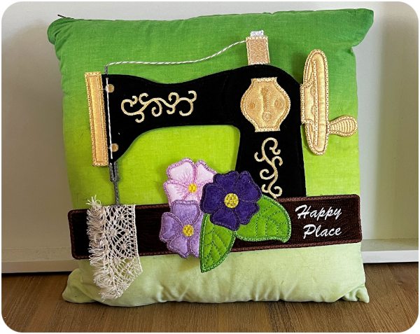 Large Applique Sewing Machine Cushion by Kreative Kiwi