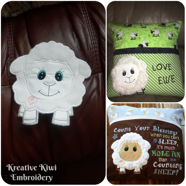 Large Applique Sheep Samples