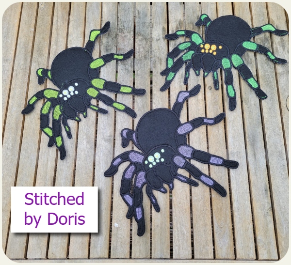 Large Applique Spiders by Doris