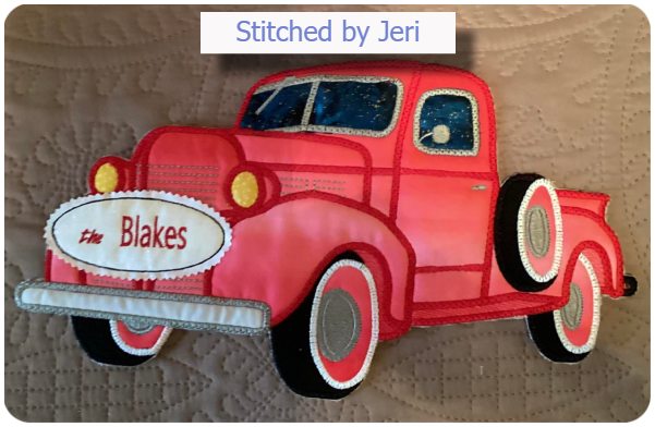 Large Applique Truck by Jeri