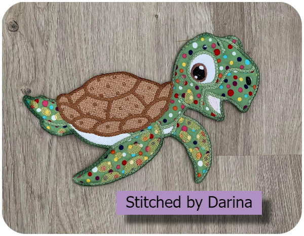 Large Applique Turtle by Darina