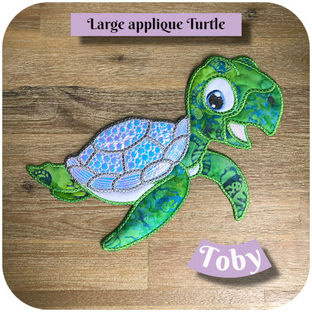 Large Applique Turtle by Kreative Kiwi - 450