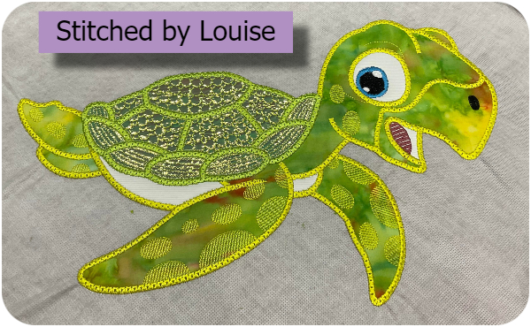 Large Applique Turtle by Louise