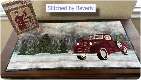 Large Applique Vintage Truck Quilt by Beverly