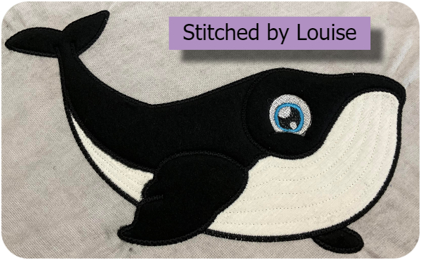 Large Applique Whale by Louise