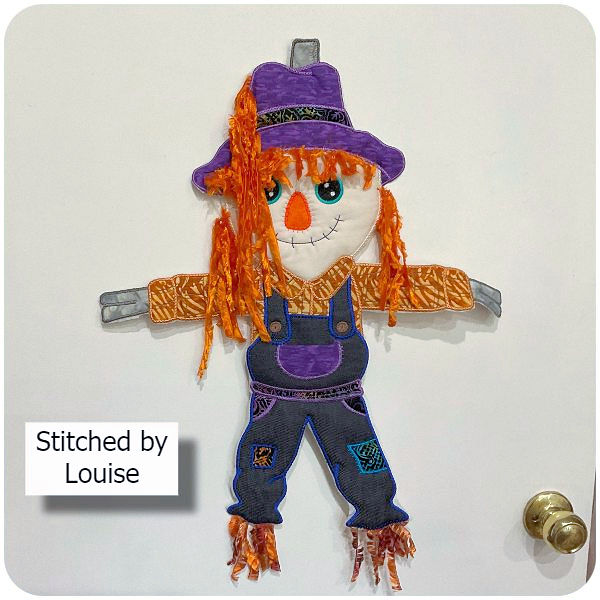 Large Applique Scarecrow by Louise