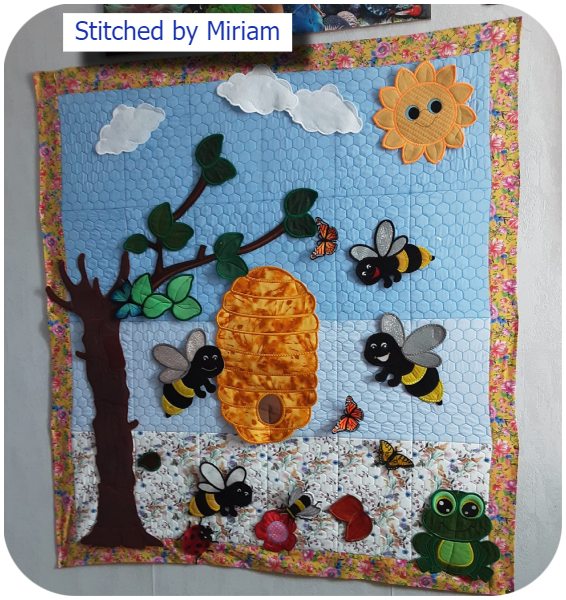 Large Bee Applique by Miriam