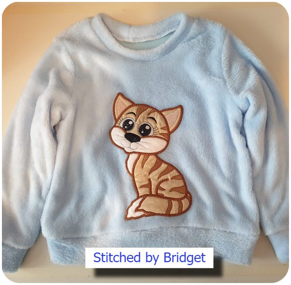 Large Cat Applique by Bridget 070224