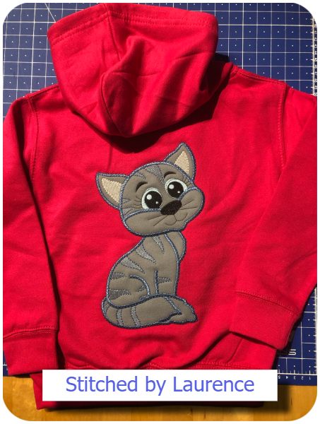 Large Cat Hoodie by Laurence