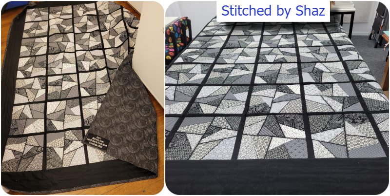 Large Crazy Patch Block Quilt by Shaz 2