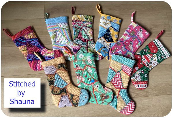 Large Crazy Patch Stocking by Shauna