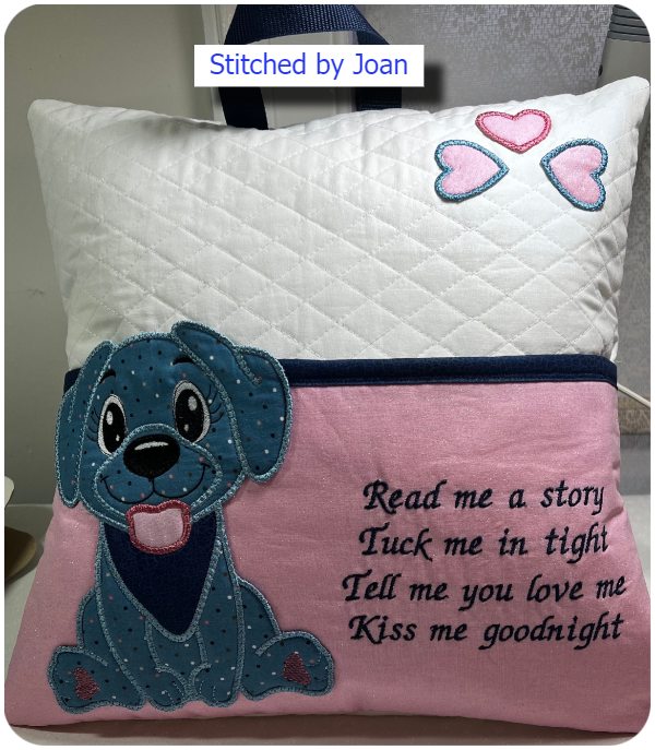 Large Dog Reading Pillow by Joan 070224