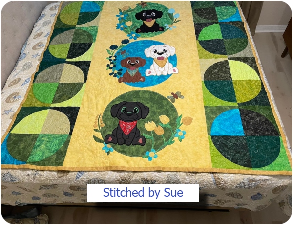 Large Dog quilt by Sue
