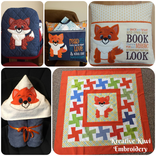 Large Applique Fox by Kreative Kiwi