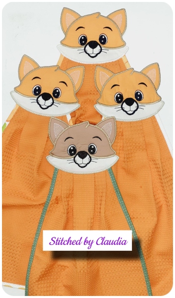 Large Fox Towel Topper by Claudia