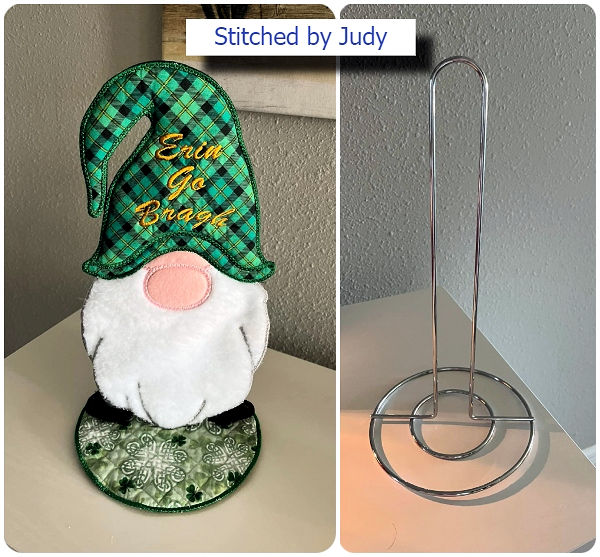 Large Gnome on papertowel holder 1 by Judy