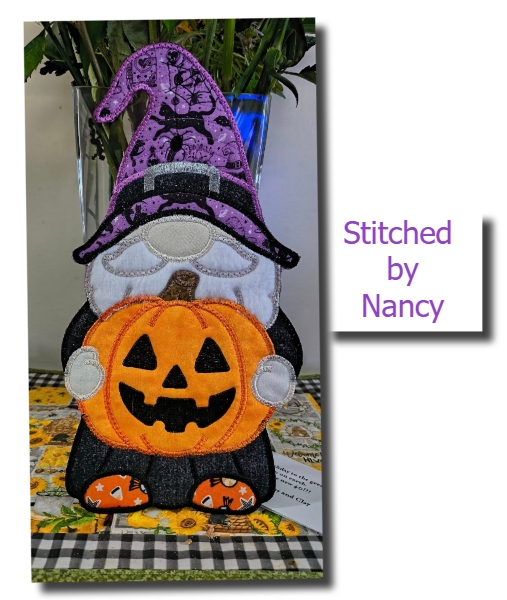 Large Halloween Gnome by Nancy