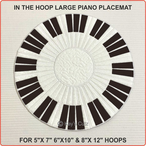 Large Piano Placemat by Kays Cutz - 600