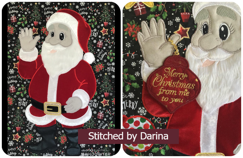 Large Santa with hanging bauble by Darina