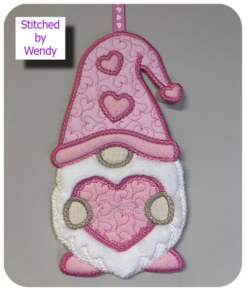 Large Valentine Gnome by Wendy