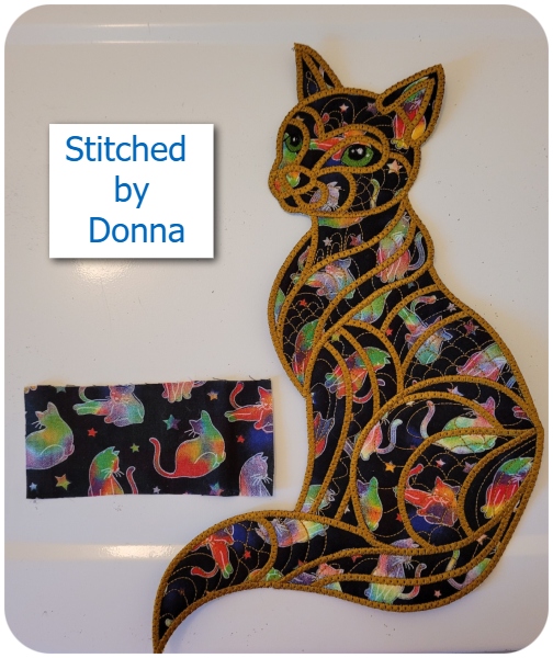 Large Zen Cat by Donna K