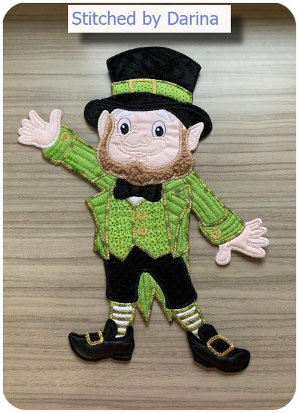 Large applique Leprechaun by Darina
