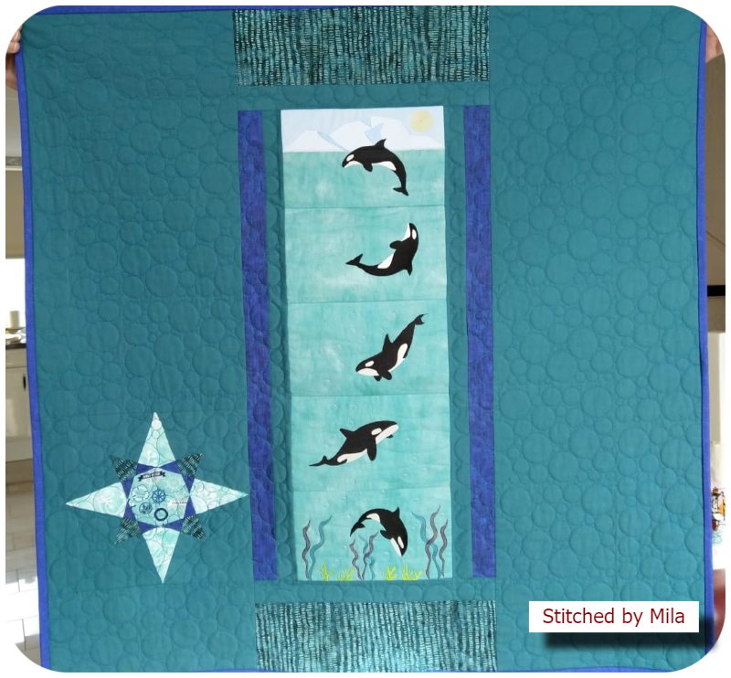 Large orca and quilting by Mila