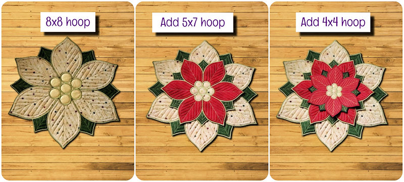 Layered Poinsettia Placemats by Kreative Kiwi - 800