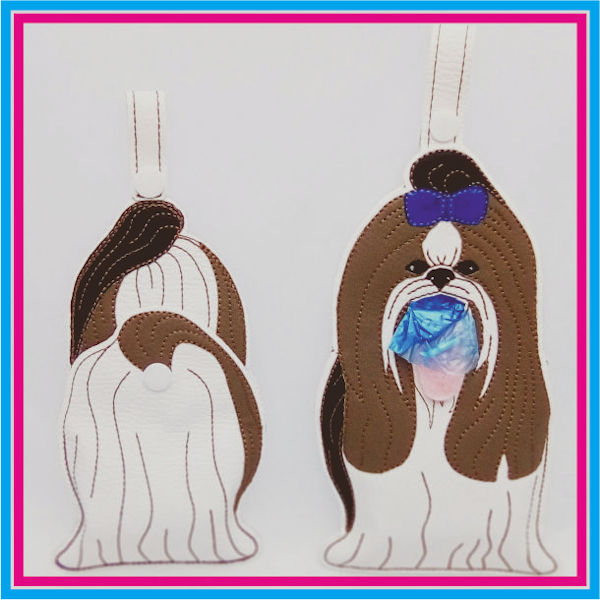 In the hoop Shih-Tzu Poo Pouch Bag