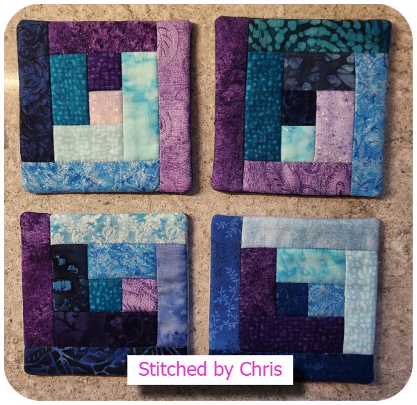 Log Cabin Coasters by Chris