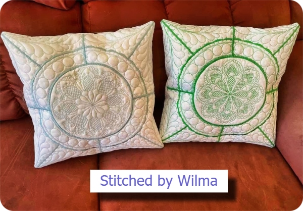 Majestic circles cushions by Wilma 1301