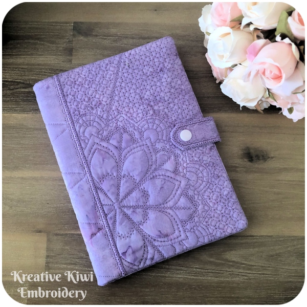 Mandala Notebook Cover In the hoop - 600-b