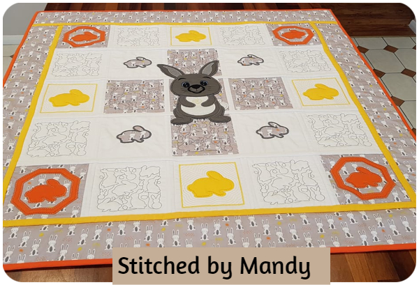 Mandy Free Bunny Applique set and Large Bunny