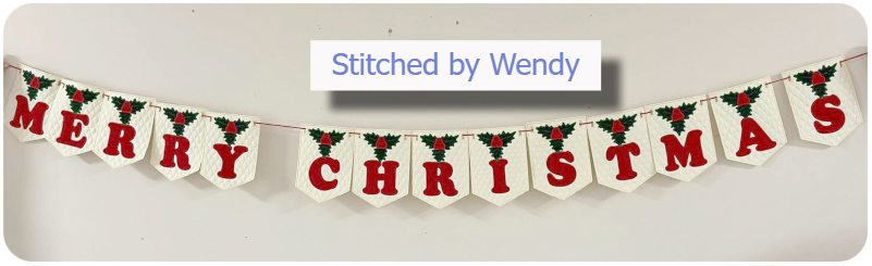 Merry Chritmas Bunting by Wendy