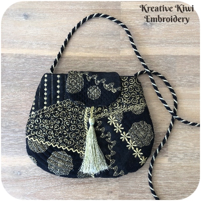 Multi Fabric Crazy Patch Evening Bag-400