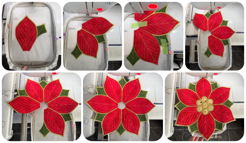 Multi hooping Poinsettia Collection by Kreative Kiwi 800