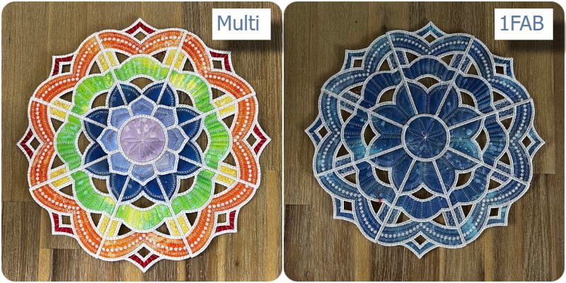 Multi or One Fabric Cutwork Mandala by Kreative Kiwi