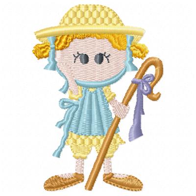 Free Little Bo Peep embroidery design 