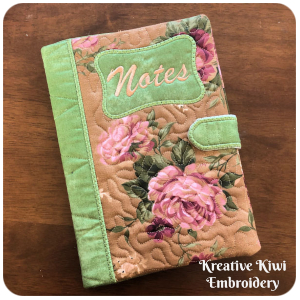 In the hoop Notebook Cover with Rectangle Patch