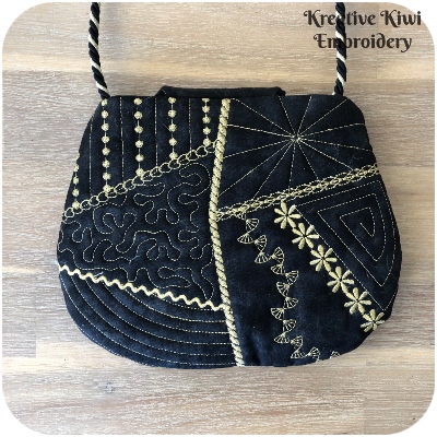 One Fabric Crazy Patch Evening Bag-400