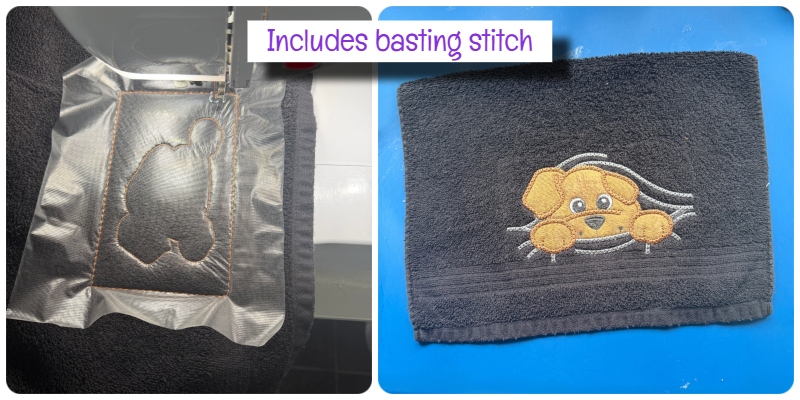Optional basting stitch