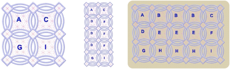 Options for Endless Rings Table runner