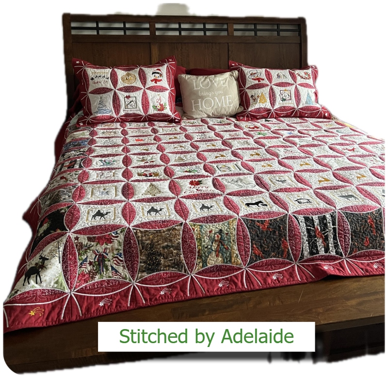 Orange Peel Quilt and Nativity by Adelaide