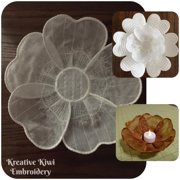 Organza 3D Flower