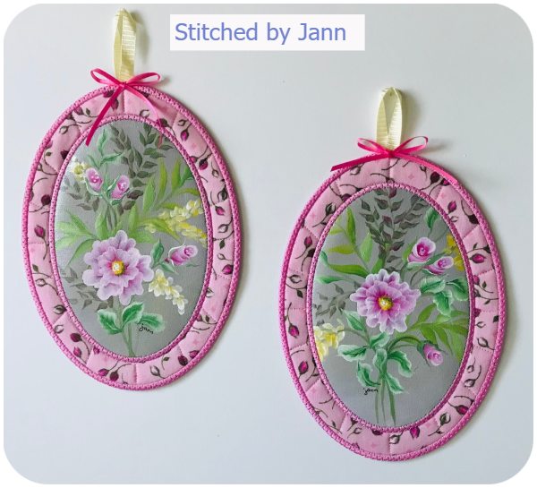 Oval Hangers by Jann - hand painted centres