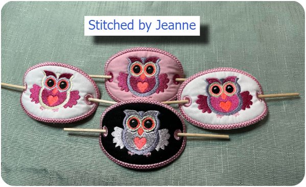 Owl Barettes by Jeanne