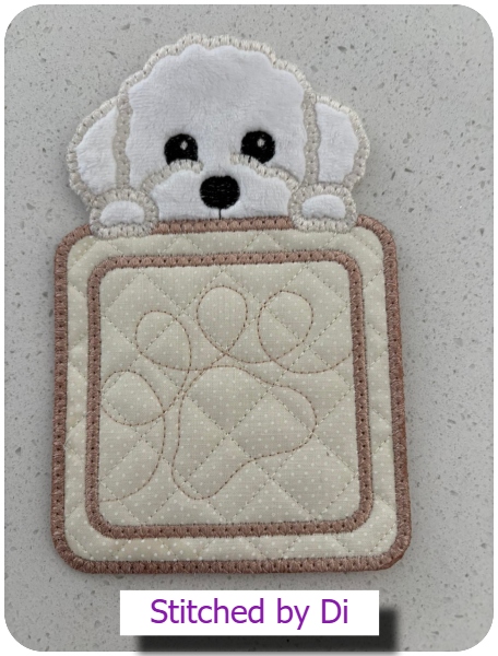 Peeking Dog Coaster by Di 2309