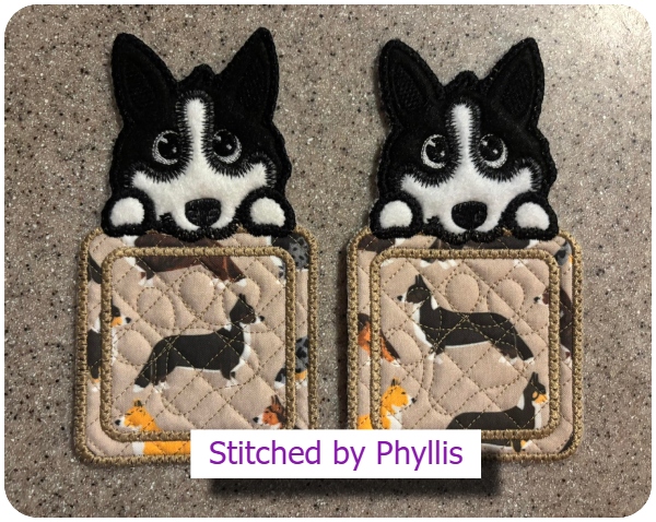 Peeking Dog Coaster by Phyllis