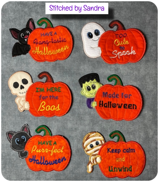 Peeking Halloween Coasters by Sandra